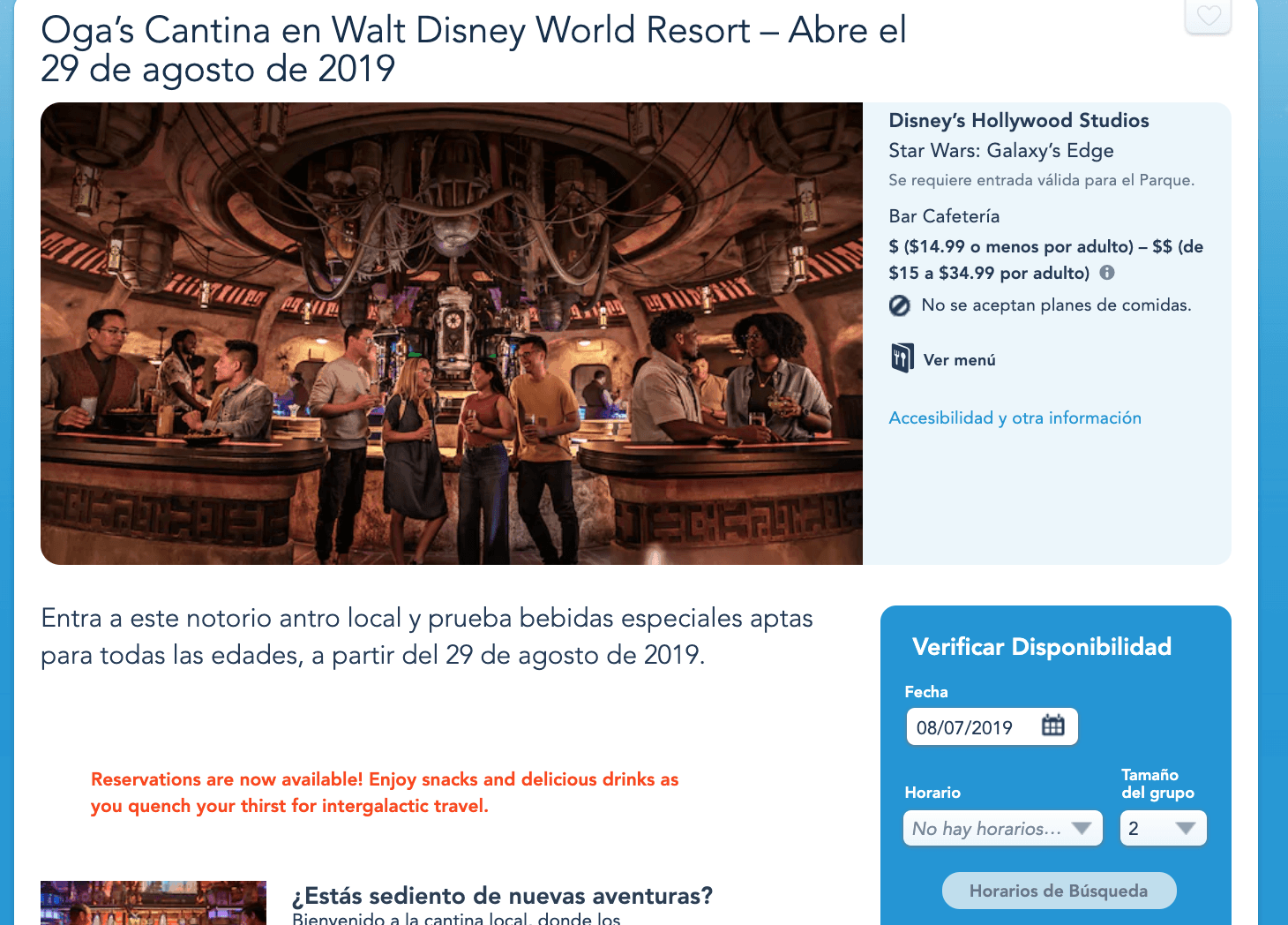 Reserva en Ogas Cantina Star Wars Reserva en Ogas Cantina Star Wars