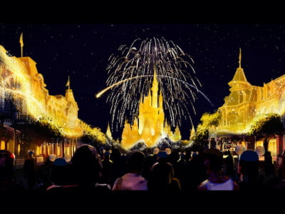 ‘Disney Enchantment’ Debuts Oct. 1 at Magic Kingdom Park A new nighttime spectacular, “Disney Enchantment,” will debut Oct. 1, 2021, at Magic Kingdom Park in Lake Buena Vista, Fla. Created to launch with the “World’s Most Magical Celebration” the show will take guests on a journey filled with adventure, wonder and empowerment, inspiring guests to believe in magic. “Disney Enchantment” will feature music, enhanced lighting, stunning fireworks and, for the first time, immersive projection effects that extend from Cinderella Castle down Main Street, U.S.A. (Disney)