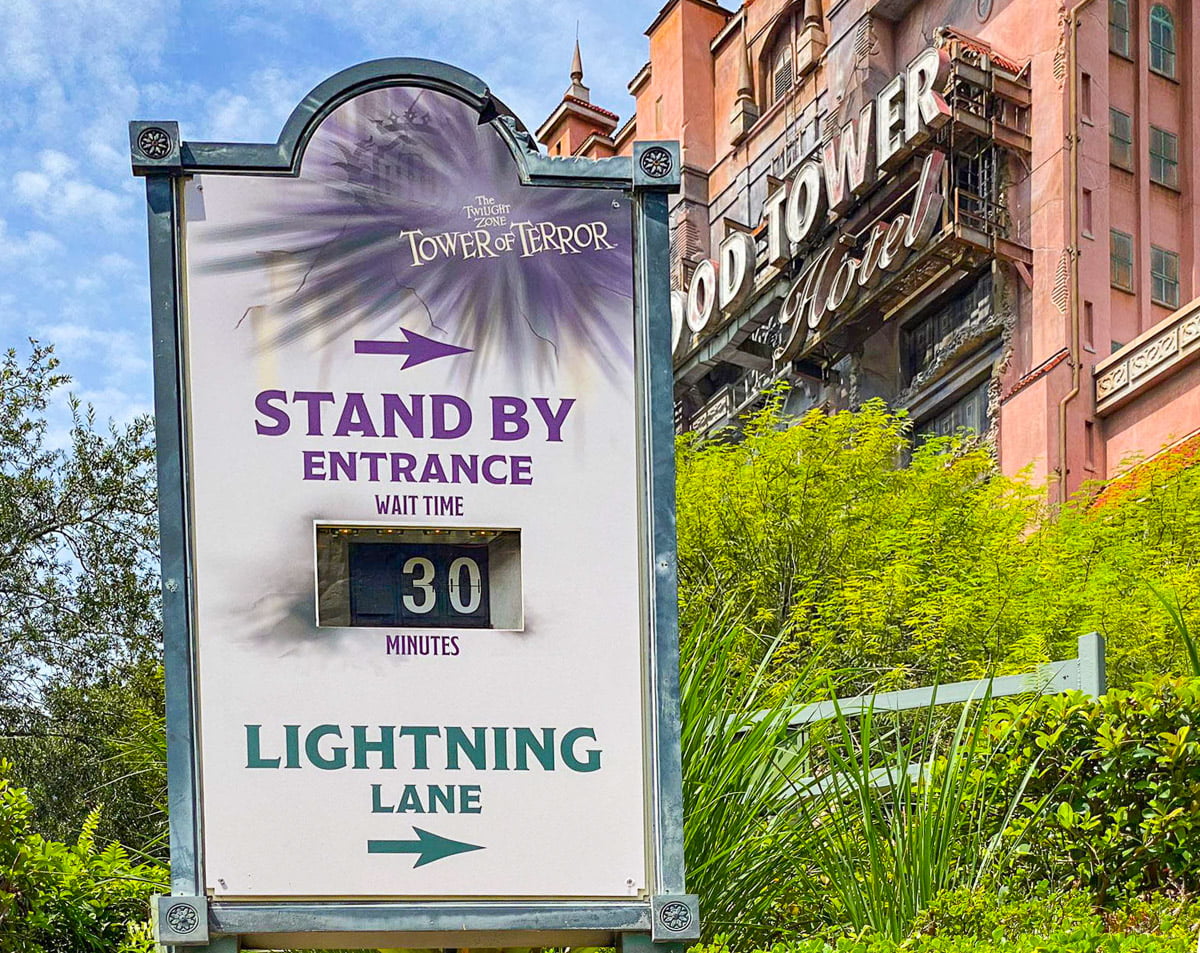 Lightning Lane de Tower of Terror en Hollywood Studios