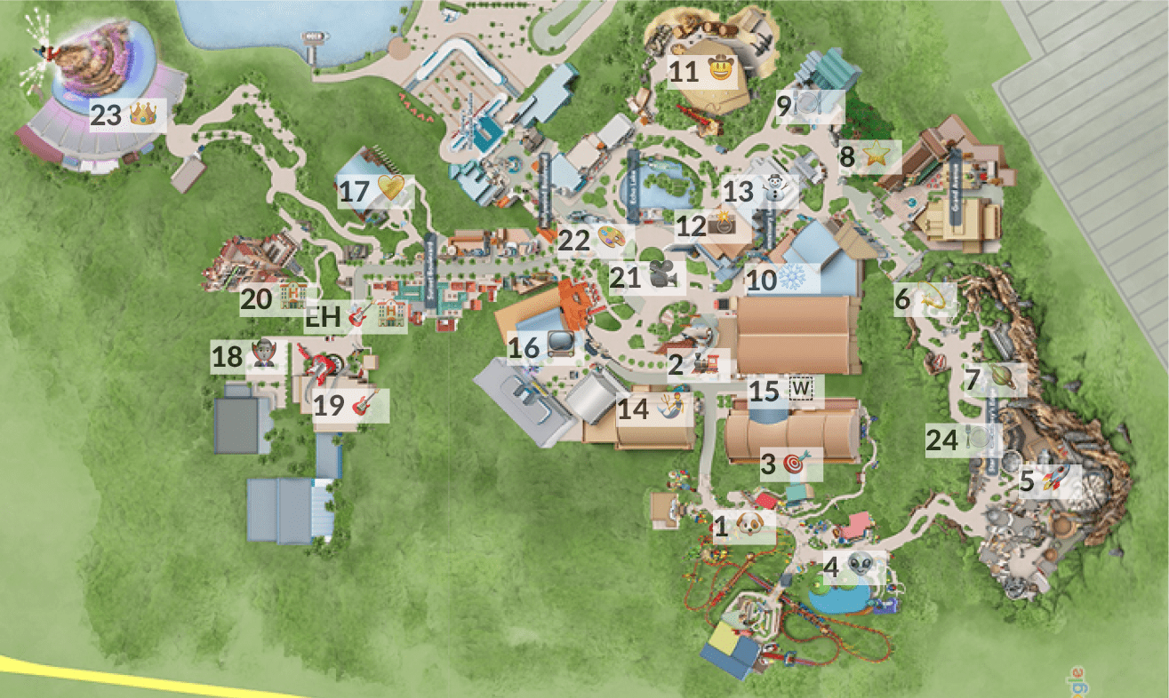 Mapas Estretegias Hollywood Studios