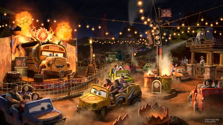 Arte conceptual de Miss Fritter's Daredevil Spin-Along en Magic Kingdom