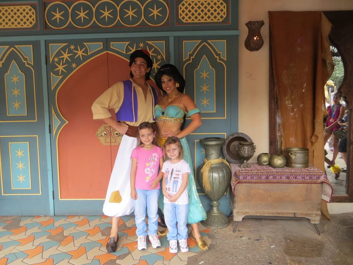 Aladdin y Jasmine en Adventureland, Magic Kingdom