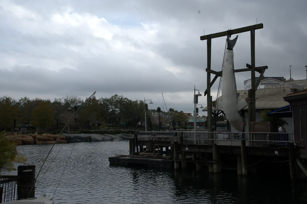 El tiburón de San Francisco junto a la laguna en Universal Studios, Universal Orlando